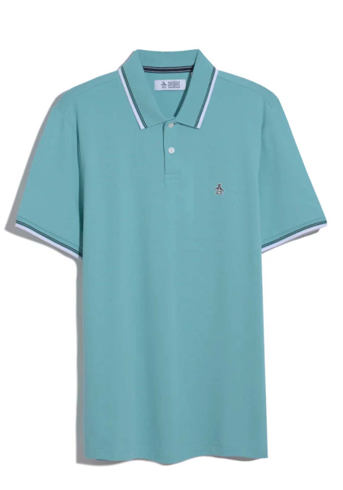 Penguin Striped Polo Shirt - 428 Aquarelle 6 Shaws Department Stores