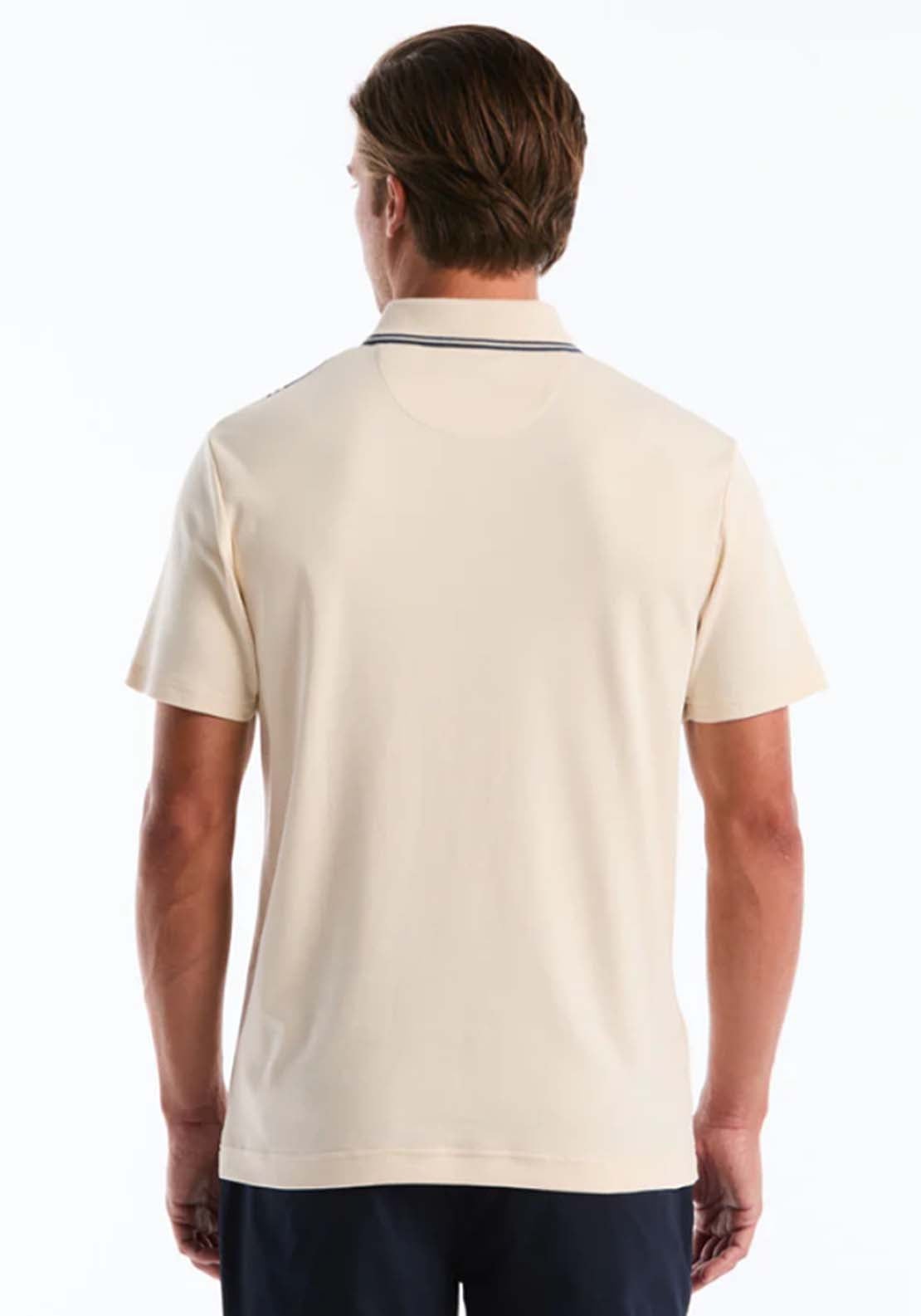 Penguin Jacquard Vertical Stripe Polo Shirt - 252 Birch 2 Shaws Department Stores