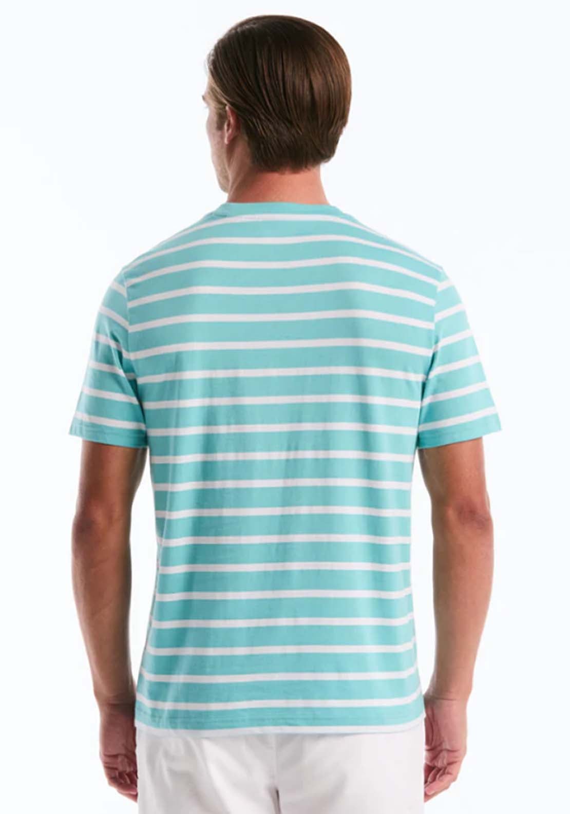 Penguin Breton Striped T-Shirt - 428 Aquarelle 2 Shaws Department Stores