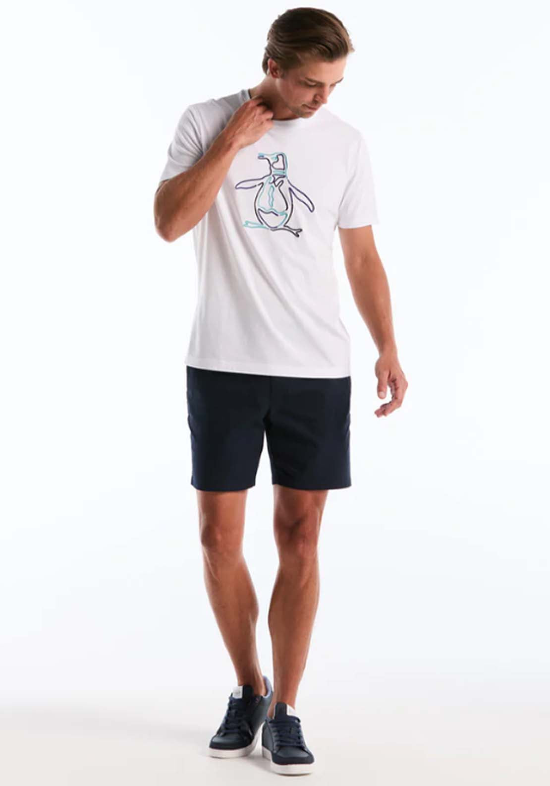 Penguin Outline Pete Graphic T-Shirt - 118 Bright White 5 Shaws Department Stores