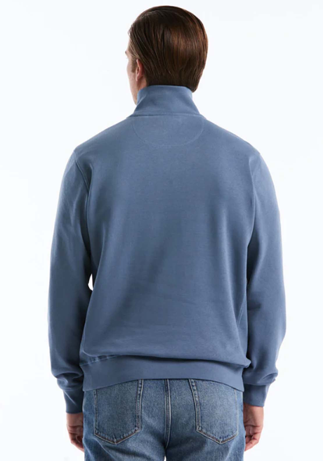 Penguin Sticker Pete 1/4 Zip Sweatshirt - 443 Copen Blue 2 Shaws Department Stores