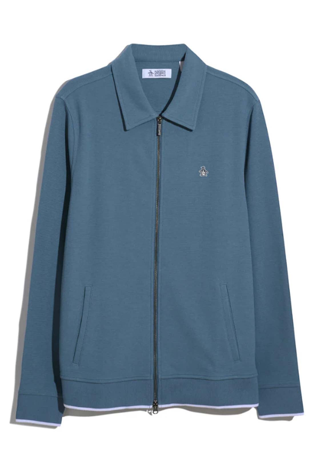 Penguin Piped Track Jacket - 443 Copen Blue 6 Shaws Department Stores