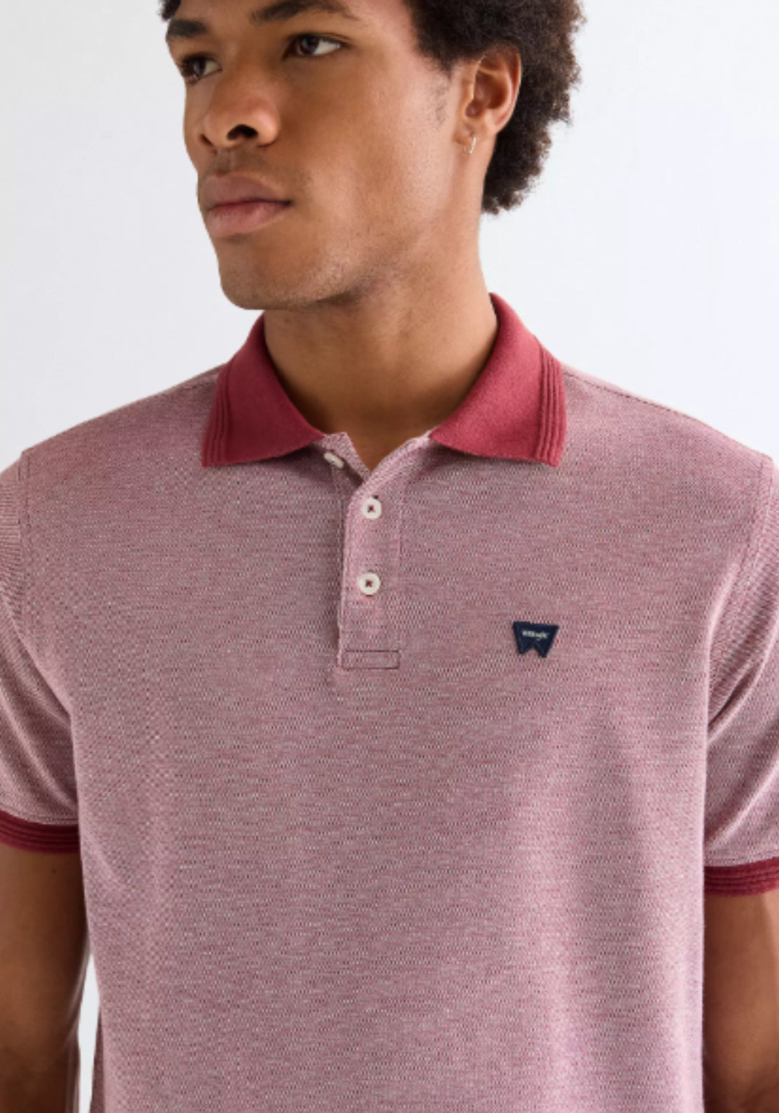 Wrangler Regular Refined Polo Shirt - Rugby Wine 4 Shaws Department Stores