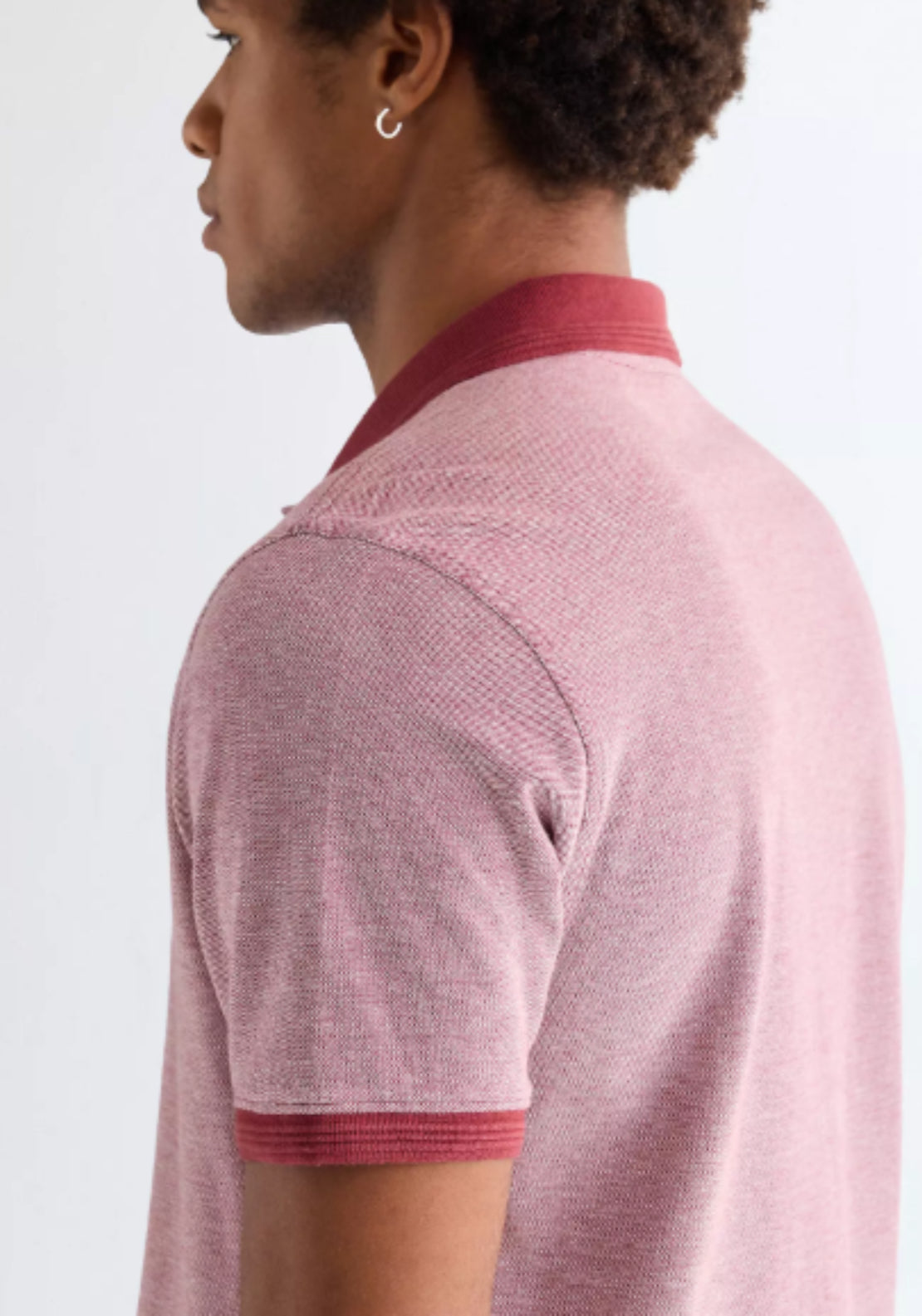 Wrangler Regular Refined Polo Shirt - Rugby Wine 3 Shaws Department Stores