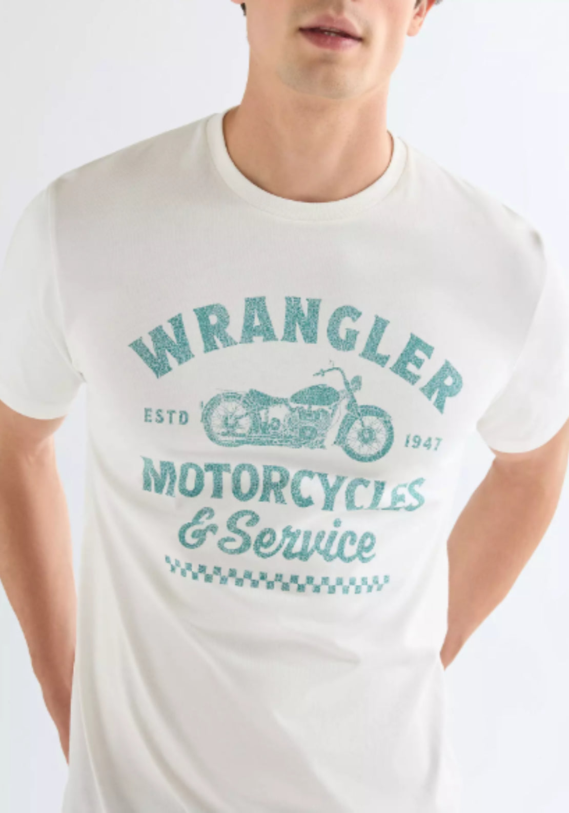 Wrangler Regular Americana Tee - Worn White 4 Shaws Department Stores