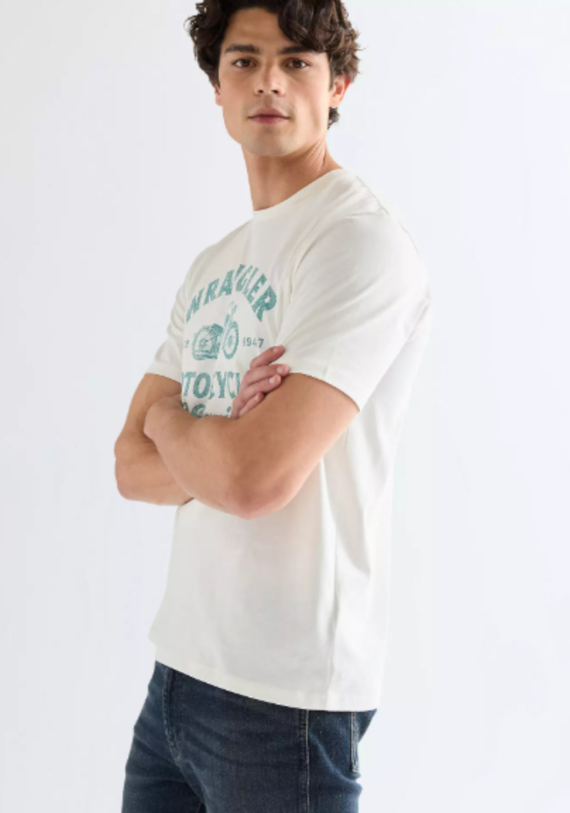Wrangler Regular Americana Tee - Worn White 3 Shaws Department Stores
