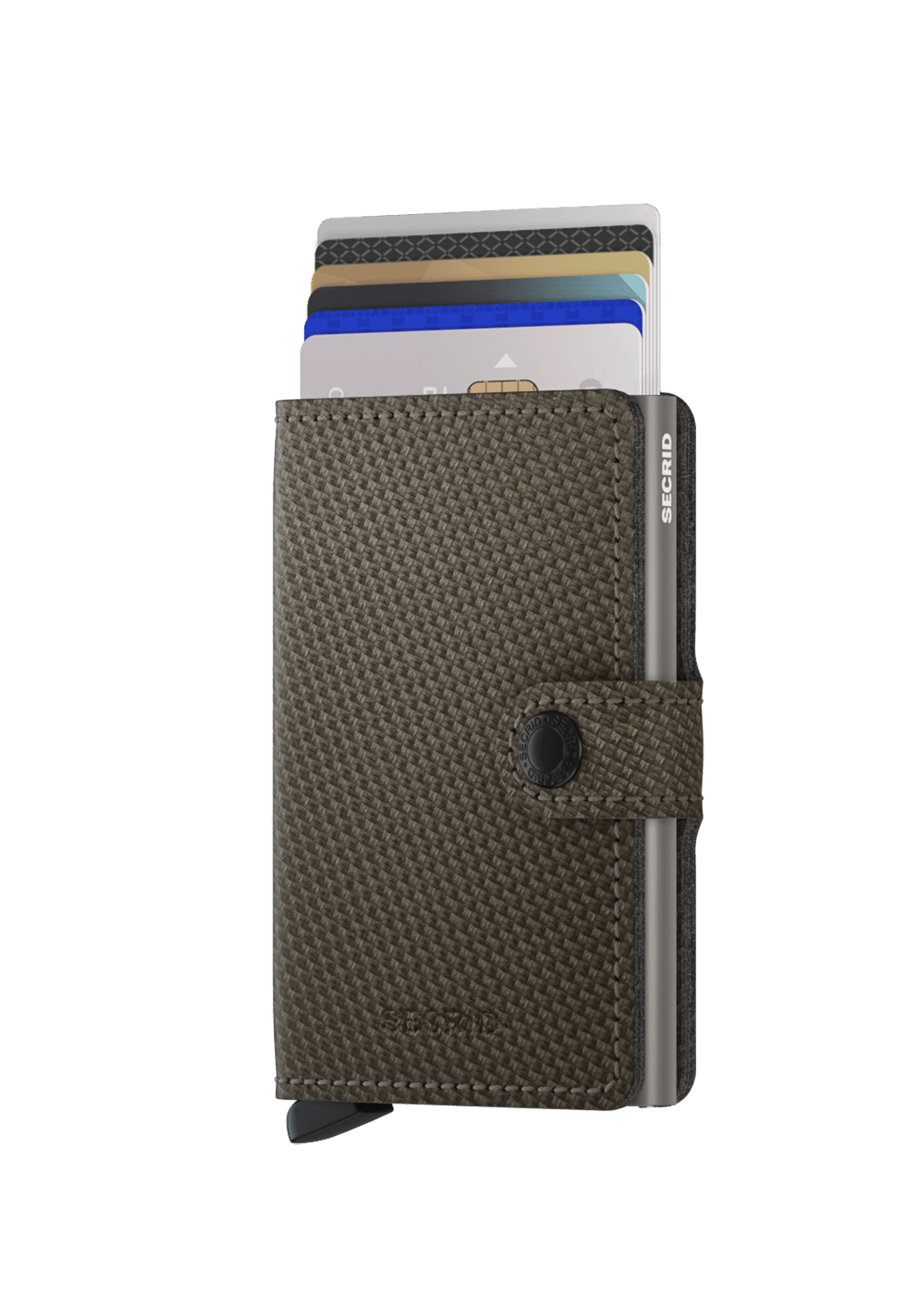 Secrid Mini Carbon Wallet - Khaki 2 Shaws Department Stores