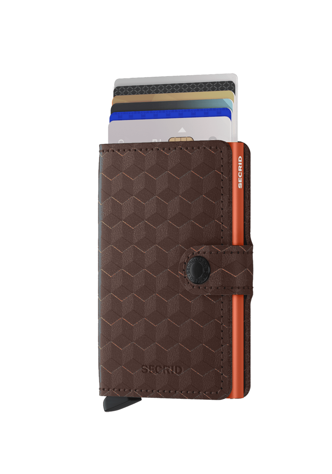 Secrid Mini Optical Wallet - Brown &amp; Orange 2 Shaws Department Stores