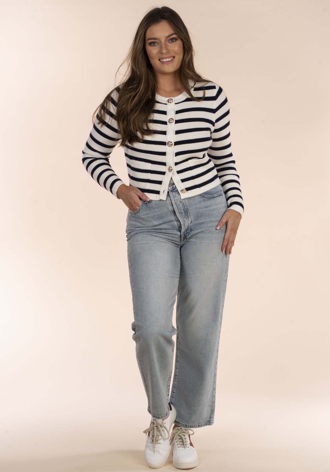 Naoise Stripe Cardigan 7 Shaws Department Stores