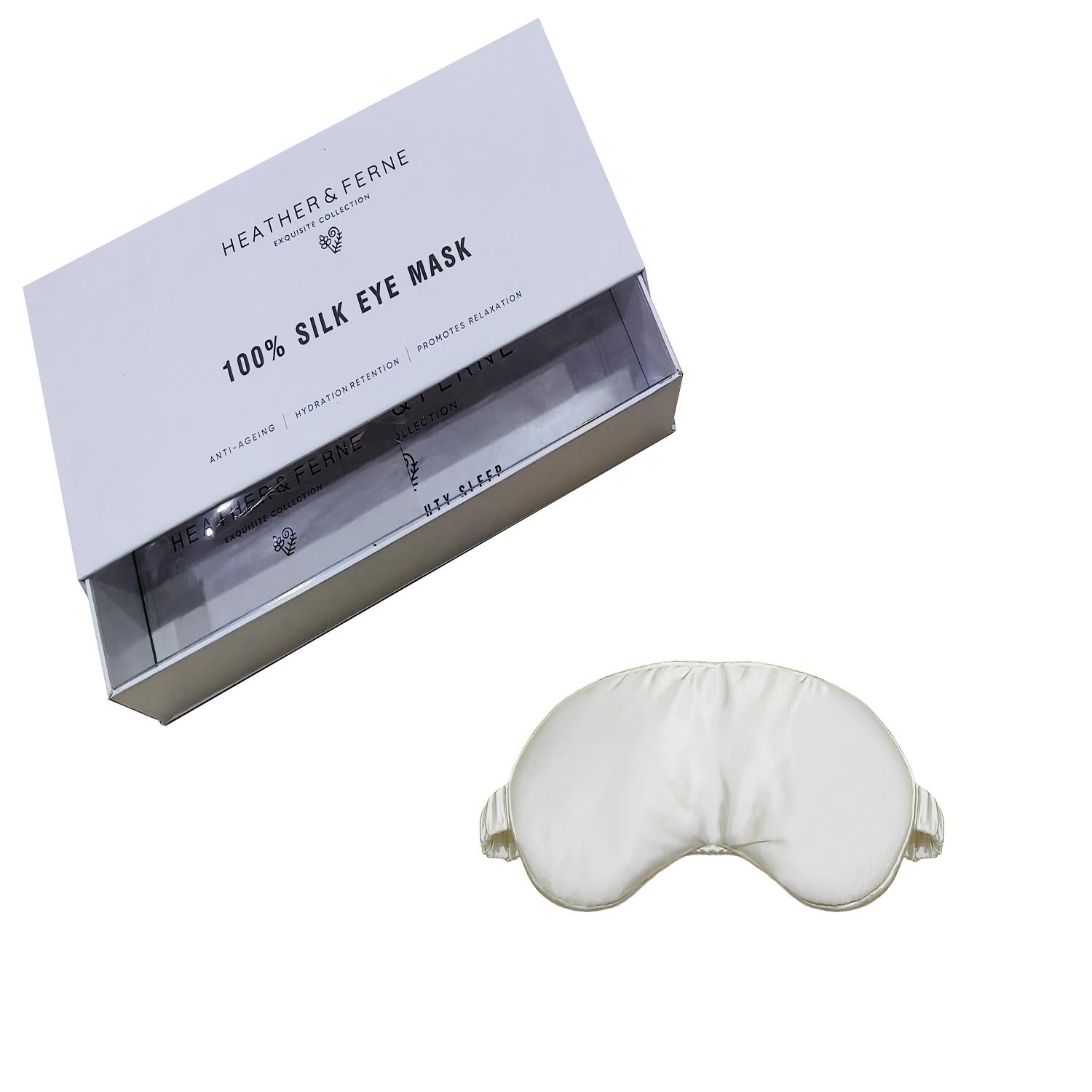 Heather And Fearne Luxury 100% Mulberry Silk 19mm Eyemask 2 Shaws Department Stores