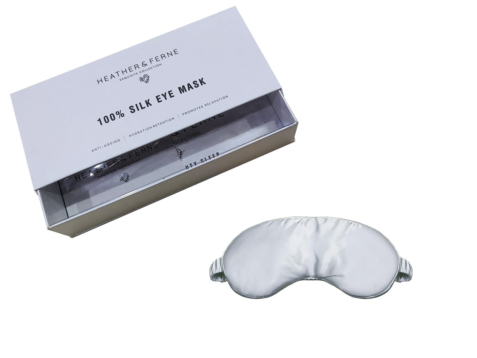 Heather And Fearne Luxury 100% Mulberry Silk 19mm Eyemask 2 Shaws Department Stores