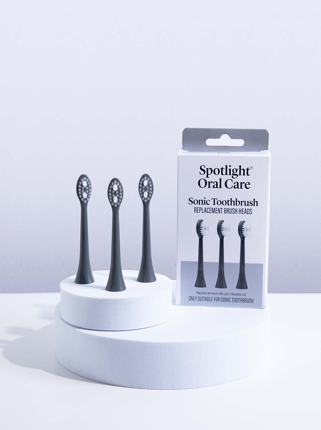 Spotlight Oral Care Sonic Toothbrush Replacement Heads - Graphite Grey 1 Shaws Department Stores