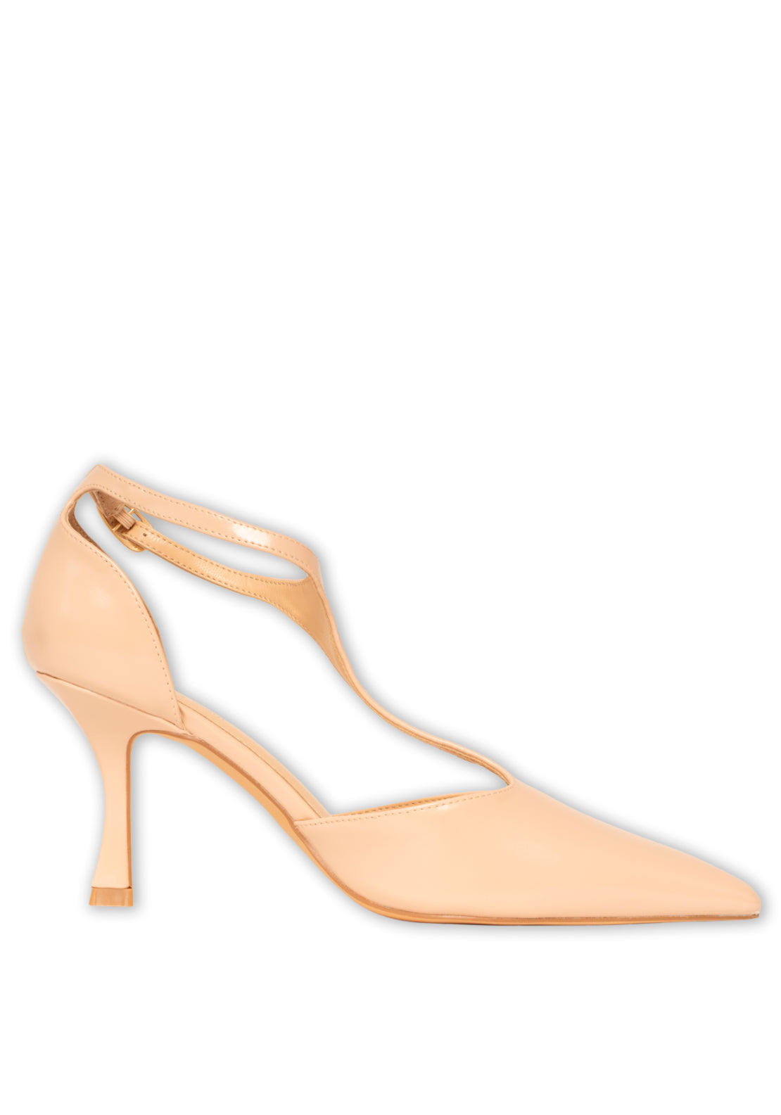 Sorento Ankle Strap Heeled Court Shoe - Nude 4 Shaws Department Stores