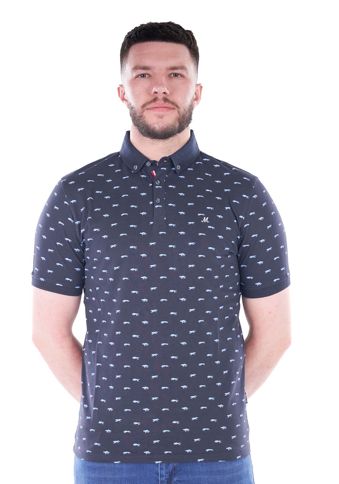 Mineral Spirit Aop Polo - Navy 1 Shaws Department Stores