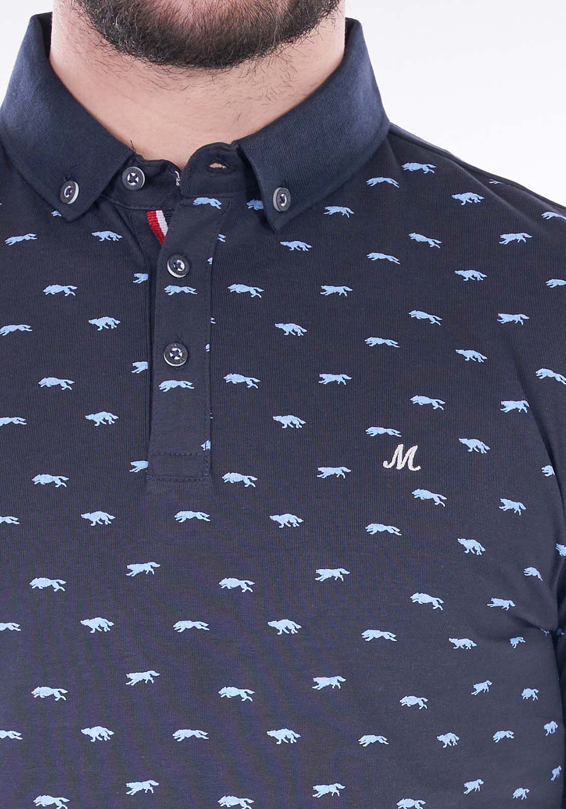 Mineral Spirit Aop Polo - Navy 2 Shaws Department Stores