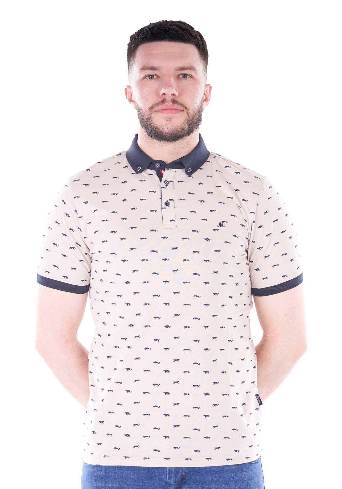 Mineral Spirit Aop Polo - Stone 1 Shaws Department Stores