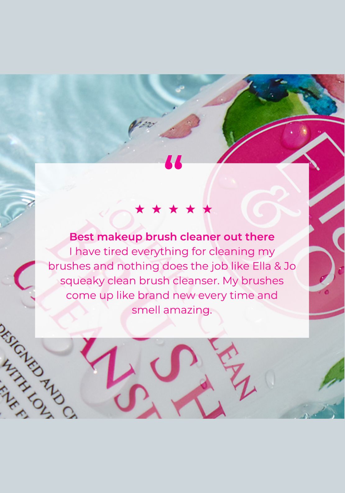 Ella &amp; Jo Squeaky Clean Brush Cleanser 200ml 4 Shaws Department Stores