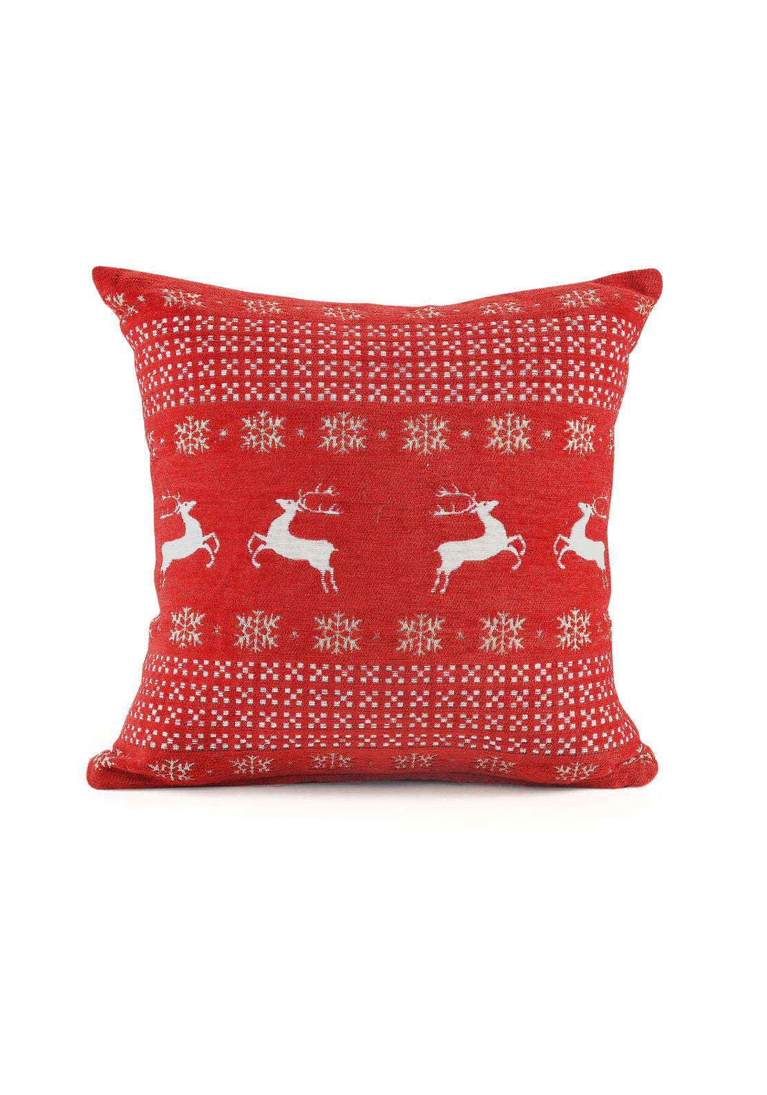 Chenille Christmas Cushion - Beige