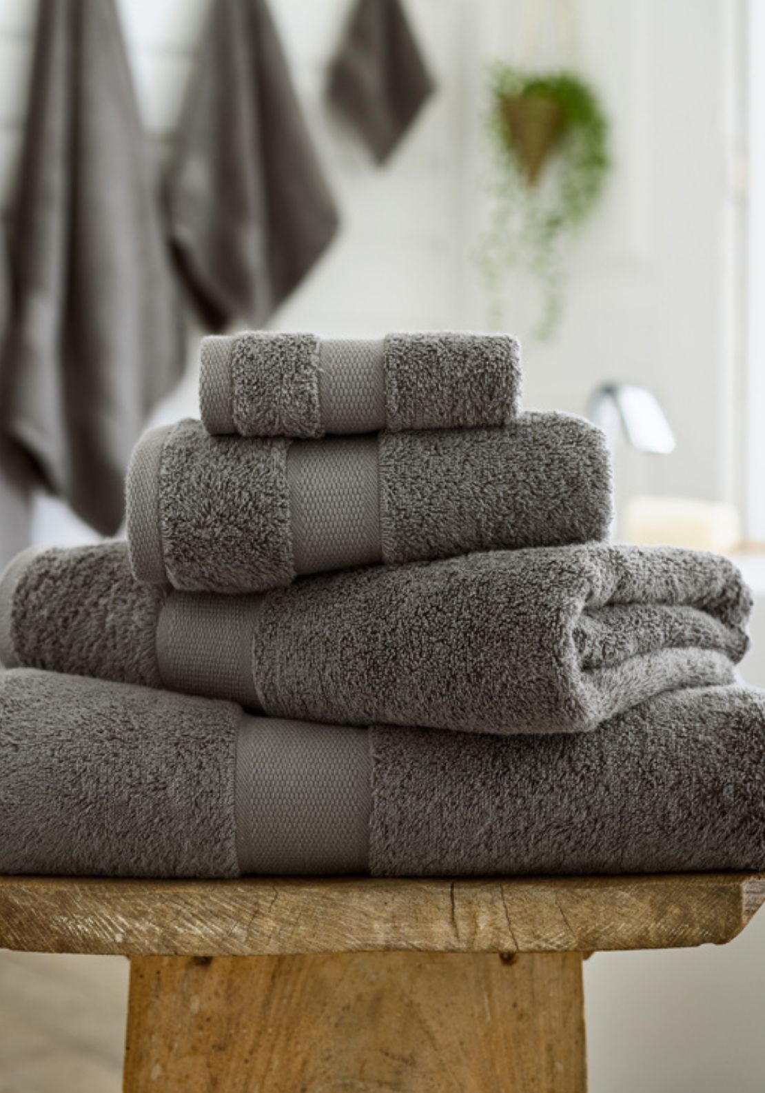 Egyptian Embrace Egyptian Cotton Towel 550gsm - Steel 1 Shaws Department Stores
