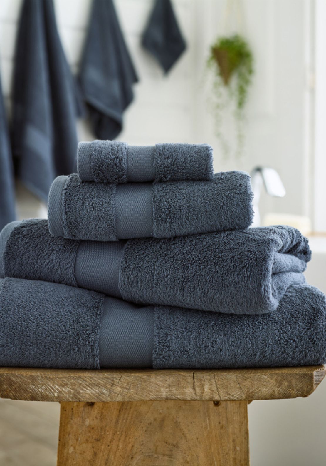 Egyptian Embrace Egyptian Cotton Towel Jumbo 550gsm - Storm Blue 1 Shaws Department Stores