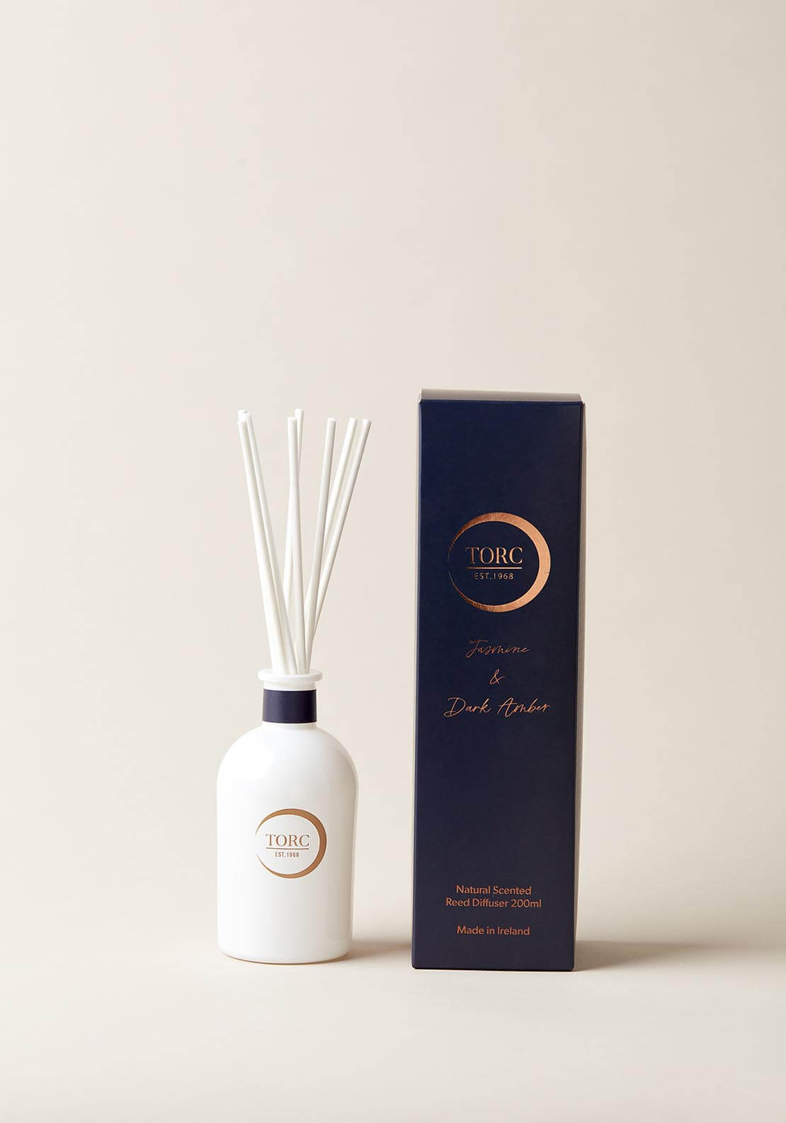 Torc Candles Signature Diffuser Jasmine &amp; Dark Amber - Navy 1 Shaws Department Stores