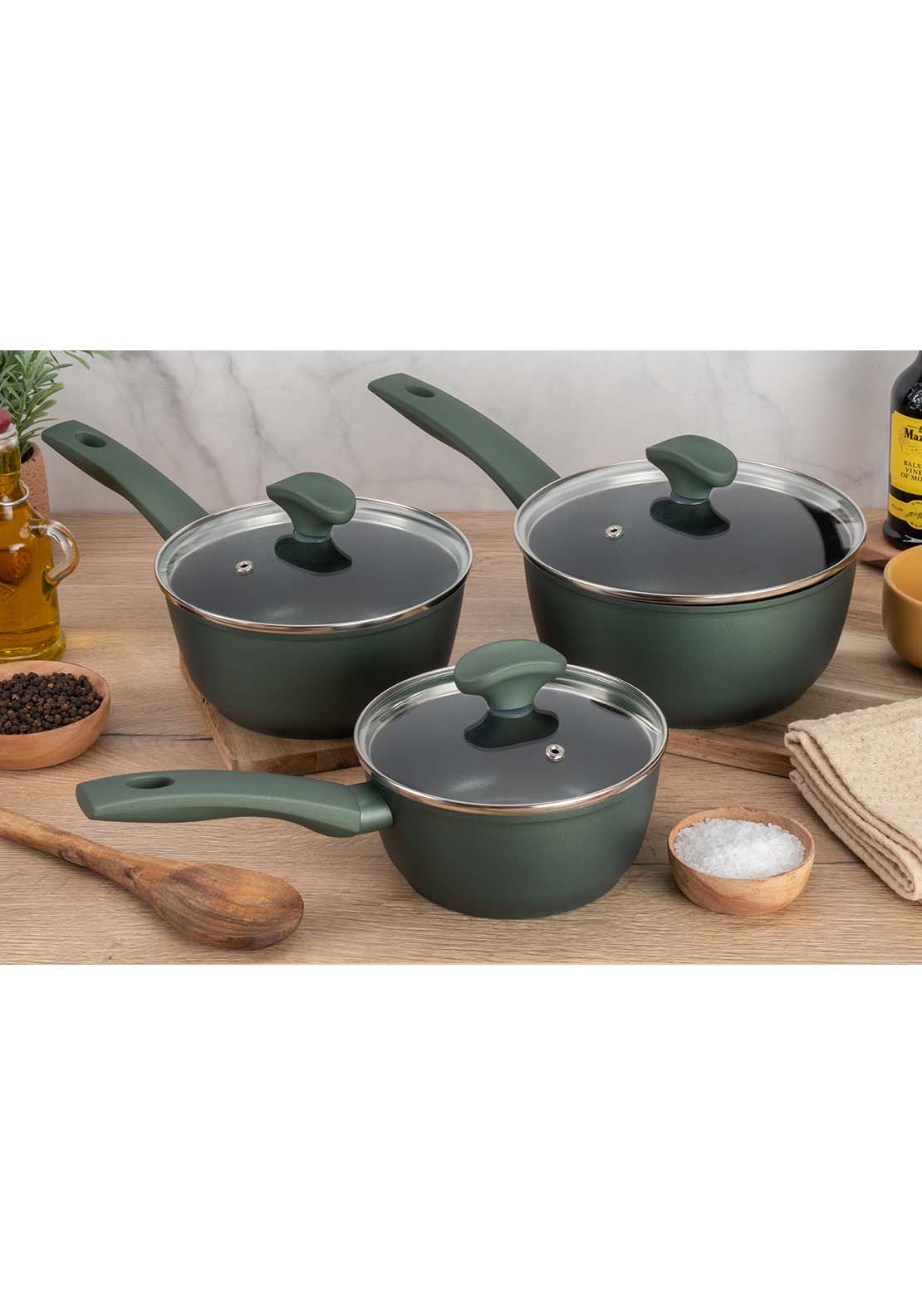 Meyers Prestige Earth Friendly Saucepan Set Of 3 3 Shaws Department Stores