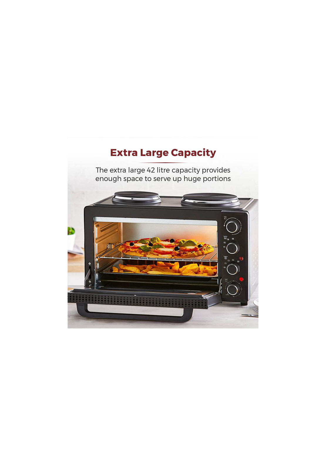 Tower 42L Mini Oven With Hot Plates | T14045 9 Shaws Department Stores