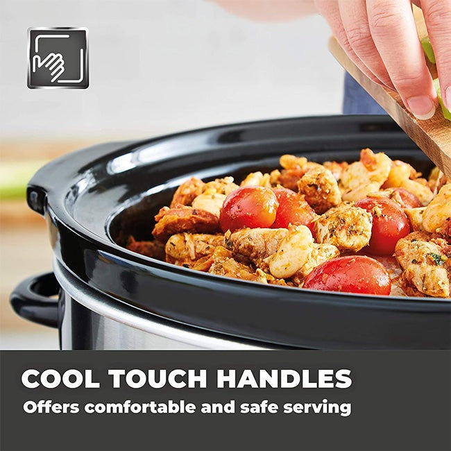 Tower 3.5L Slow Cooker Black Handles 4 Shaws Department Stores
