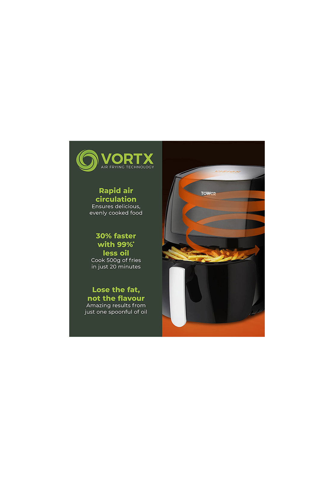 Tower Vortx Vizion 7L Digit Air Fryer | T17072 7 Shaws Department Stores