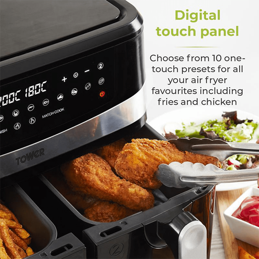 Tower Vortx 9L Dual Basket Air Fryer 6 Shaws Department Stores