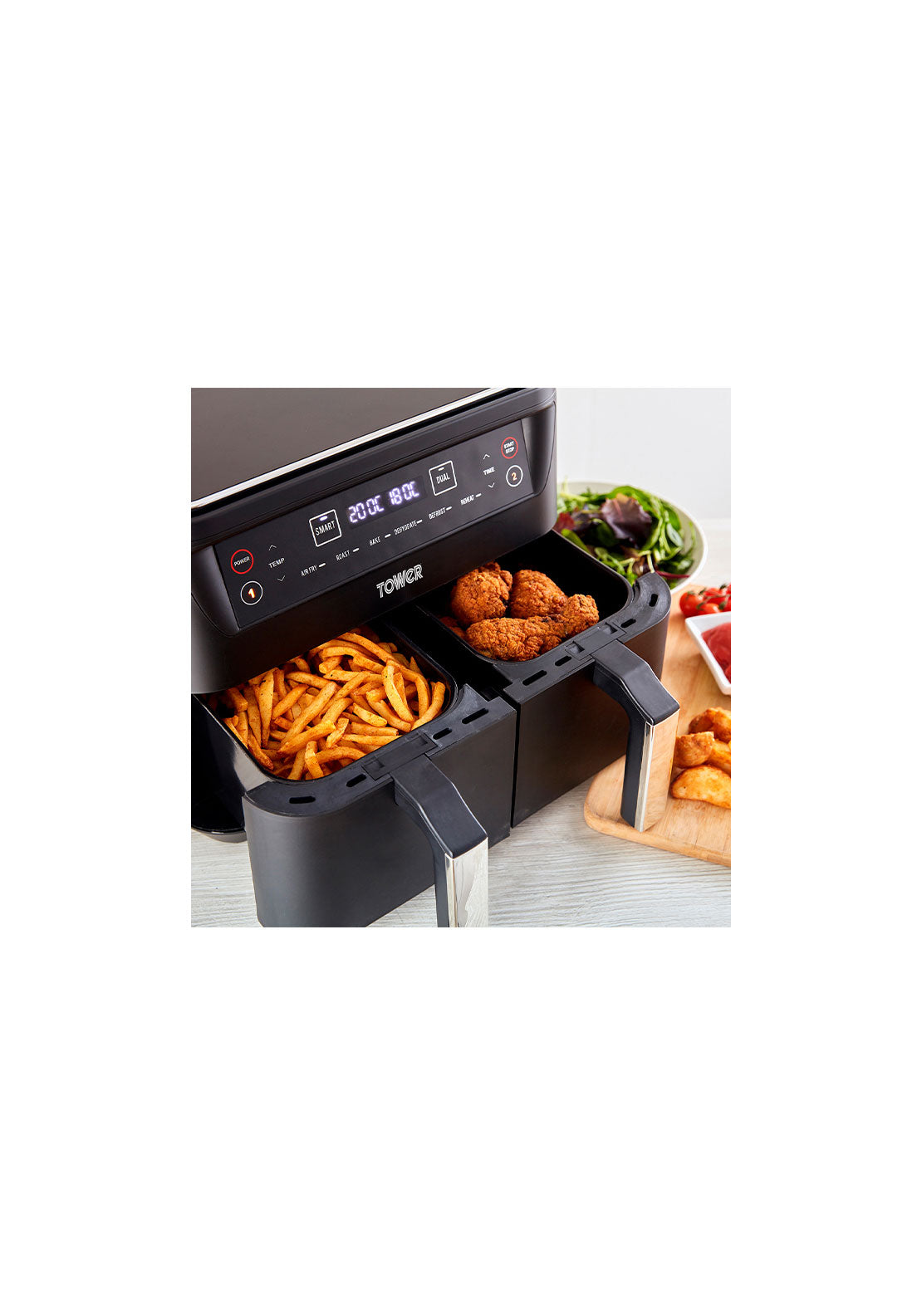 Tower Vortx 8L Dual Basket Air Fryer | T17097 3 Shaws Department Stores