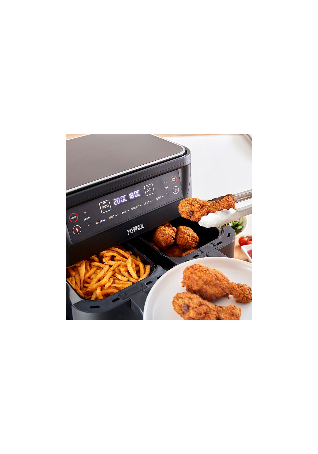 Tower Vortx 8L Dual Basket Air Fryer | T17097 2 Shaws Department Stores