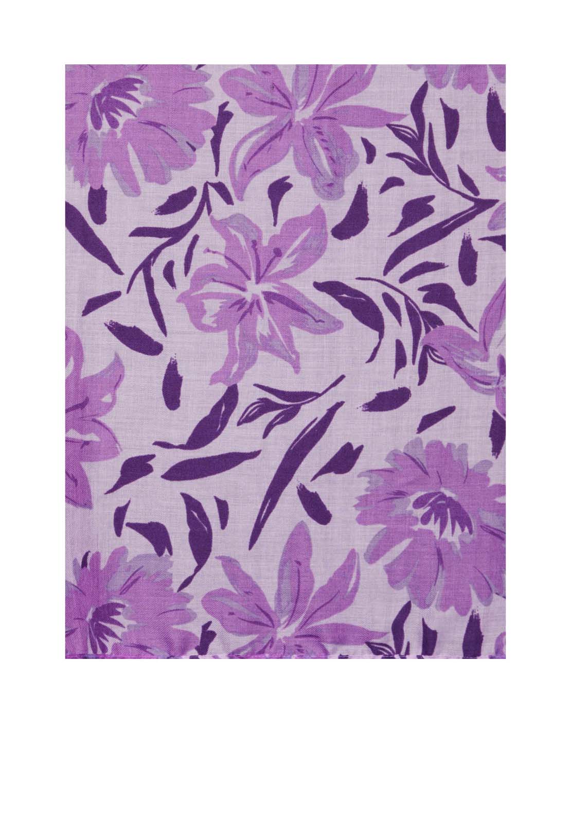 Tigiwear Lilac Floral Print Scarf 3 Shaws Department Stores