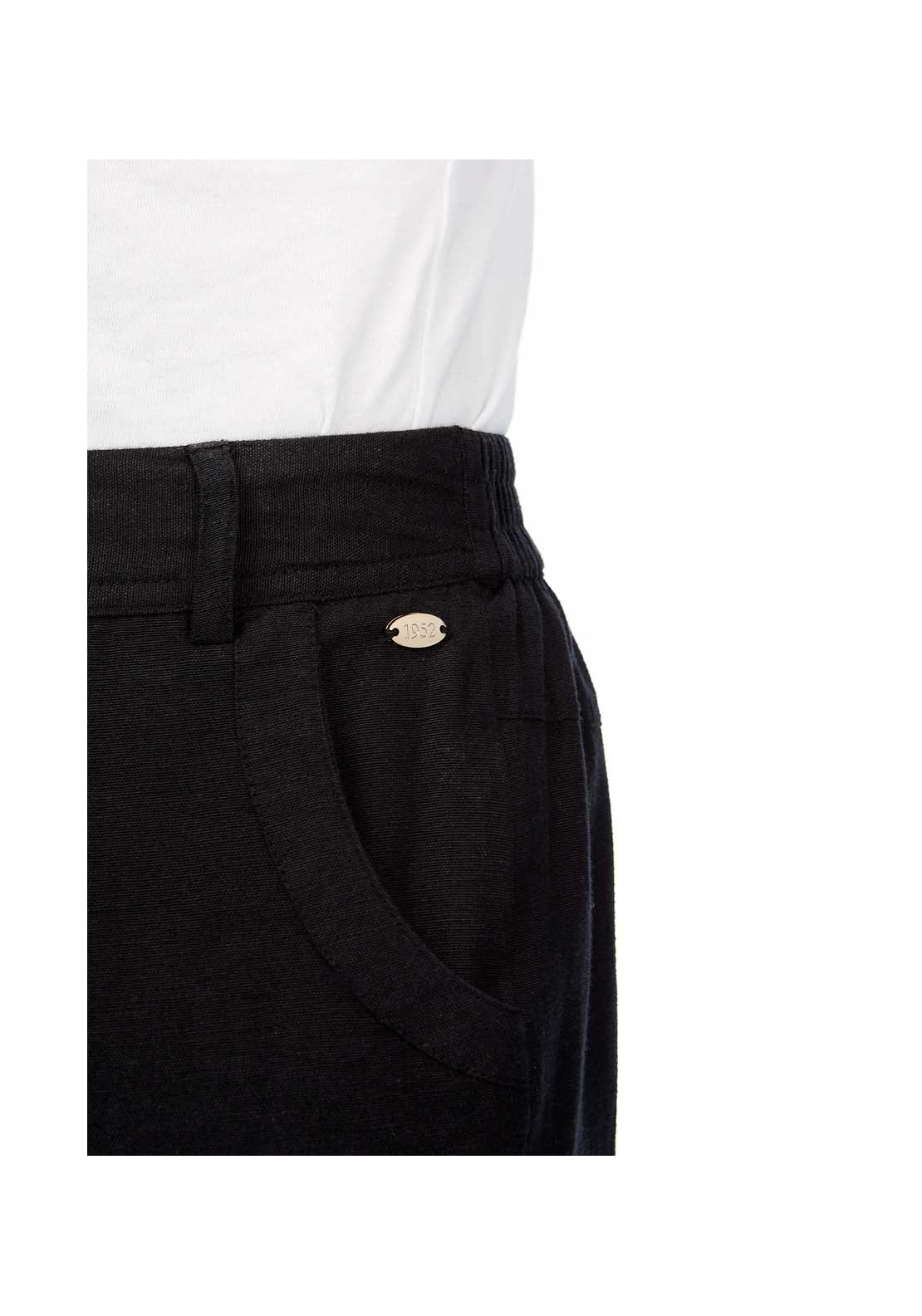 Tigiwear Linen Blend Black Trousers 5 Shaws Department Stores