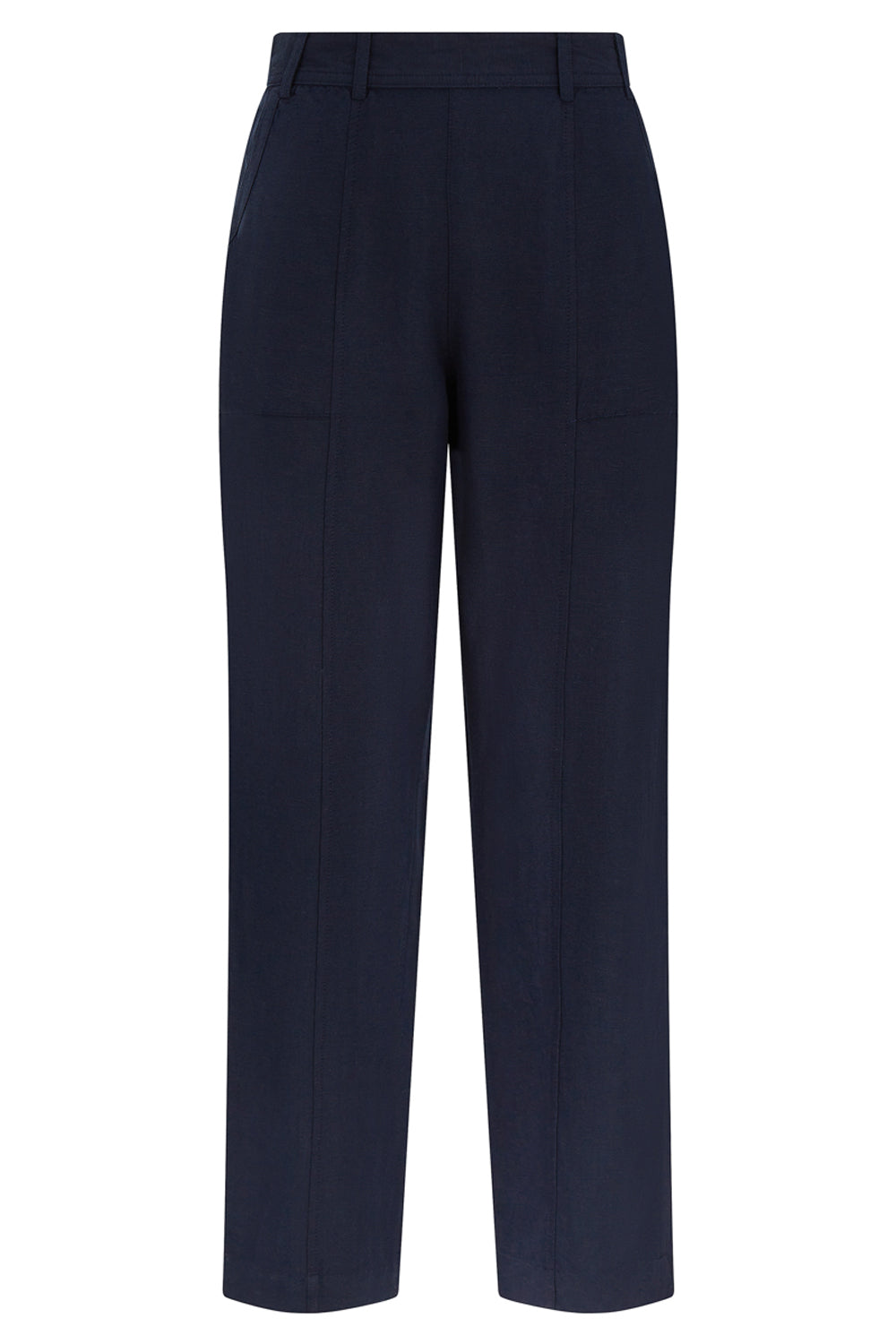 Tigiwear Linen Blend Navy Trousers 2 Shaws Department Stores