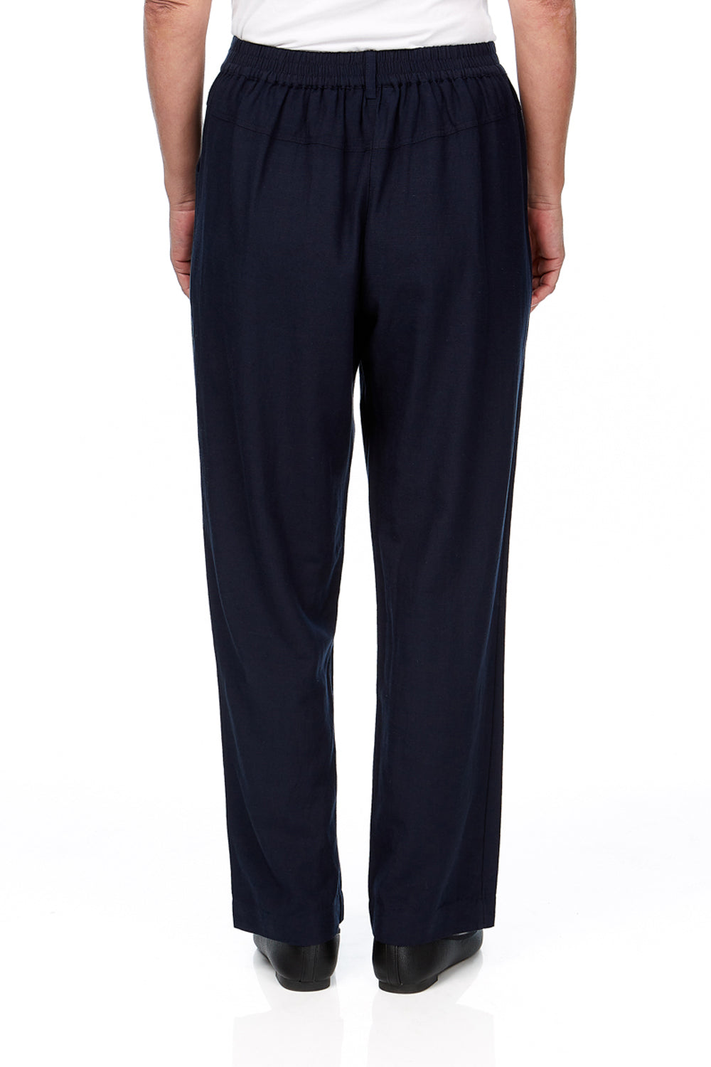 Tigiwear Linen Blend Navy Trousers 3 Shaws Department Stores