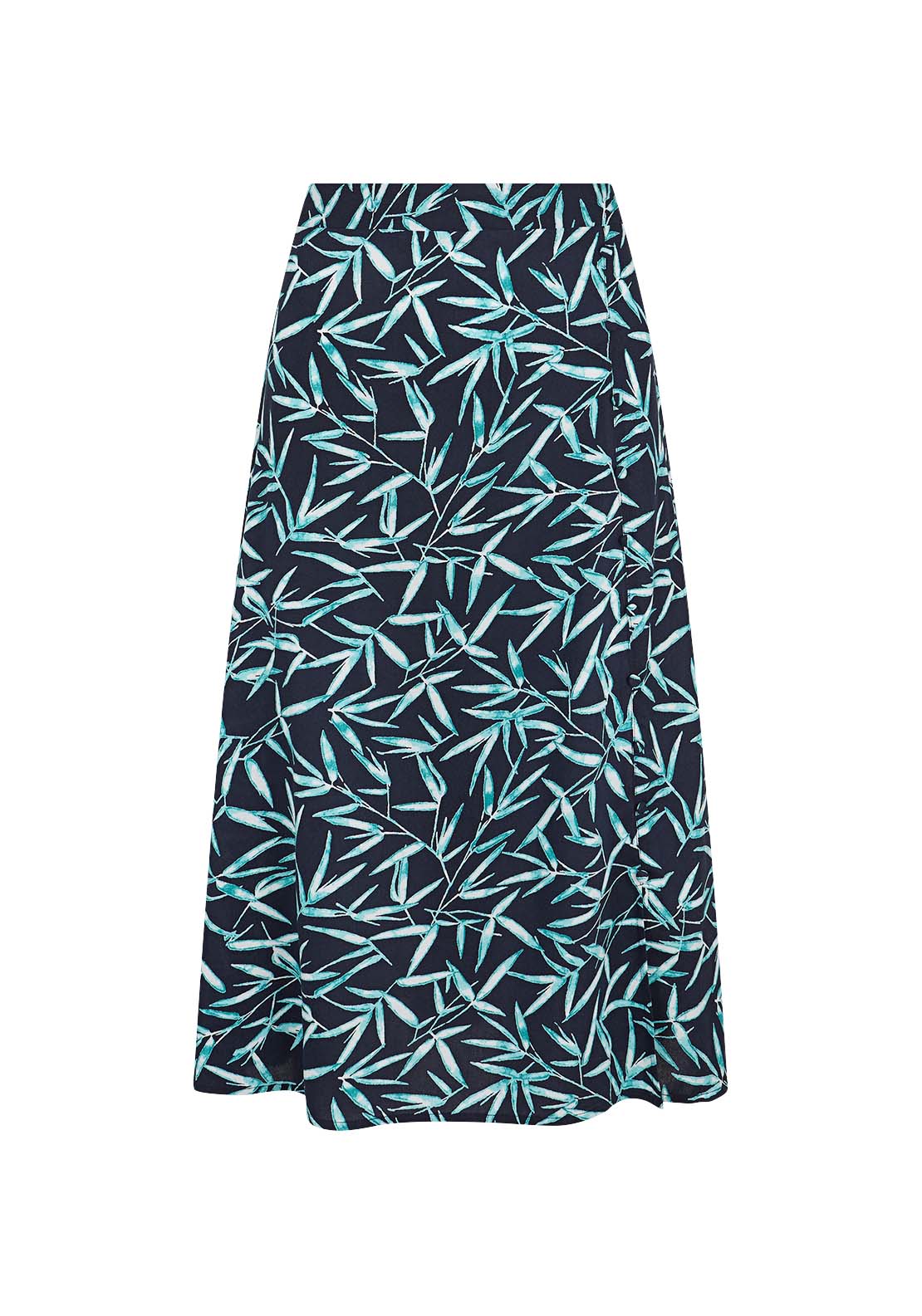 Tigiwear Turquoise Bamboo Leaf Print Skirt 2 Shaws Department Stores