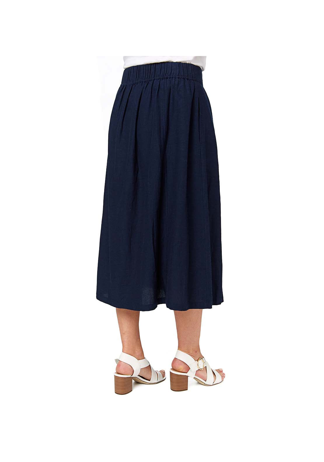 Tigiwear French Navy Linen Skirt 4 Shaws Department Stores