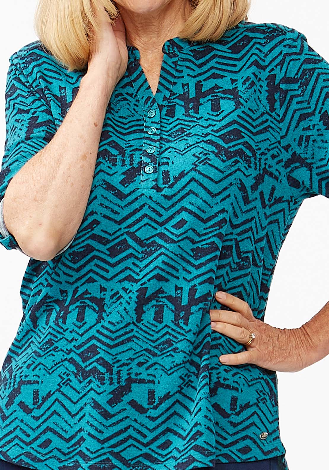 Tigiwear Azure Abstract Print Top 2 Shaws Department Stores