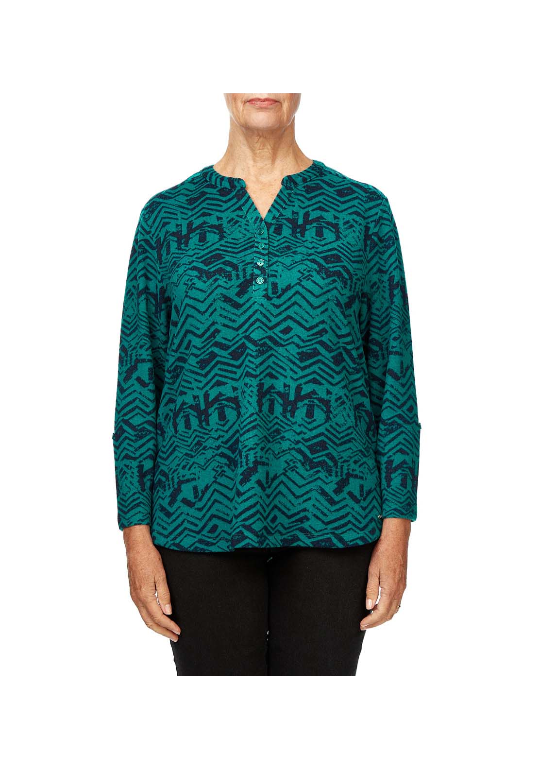 Tigiwear Azure Abstract Print Top 3 Shaws Department Stores