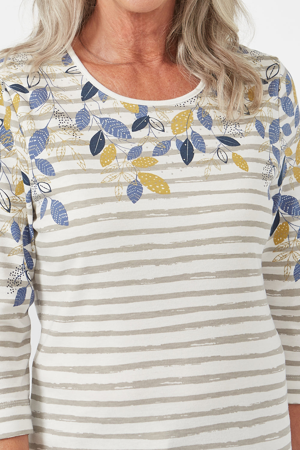 Tigiwear Leaf Stripe Top 1 Shaws Department Stores