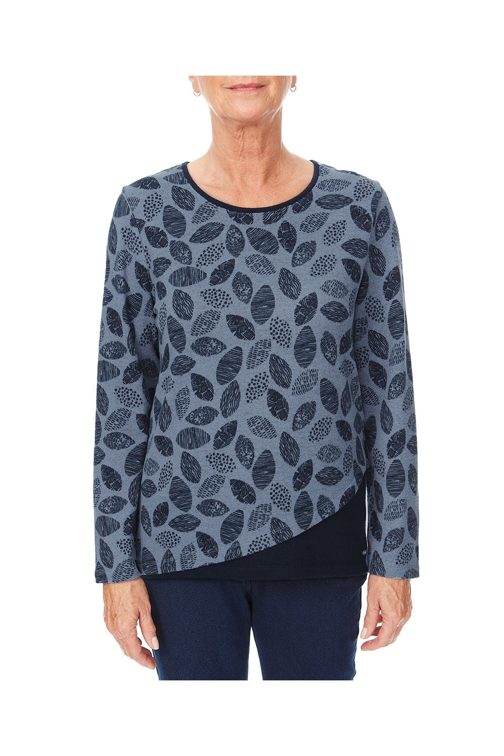 Tigiwear Curved Hem Leaf Top 4 Shaws Department Stores
