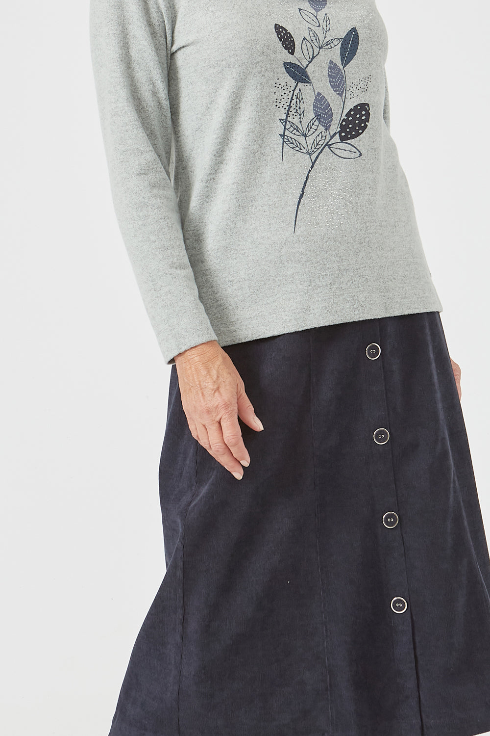 Tigiwear Cord Button Skirt 7 Shaws Department Stores