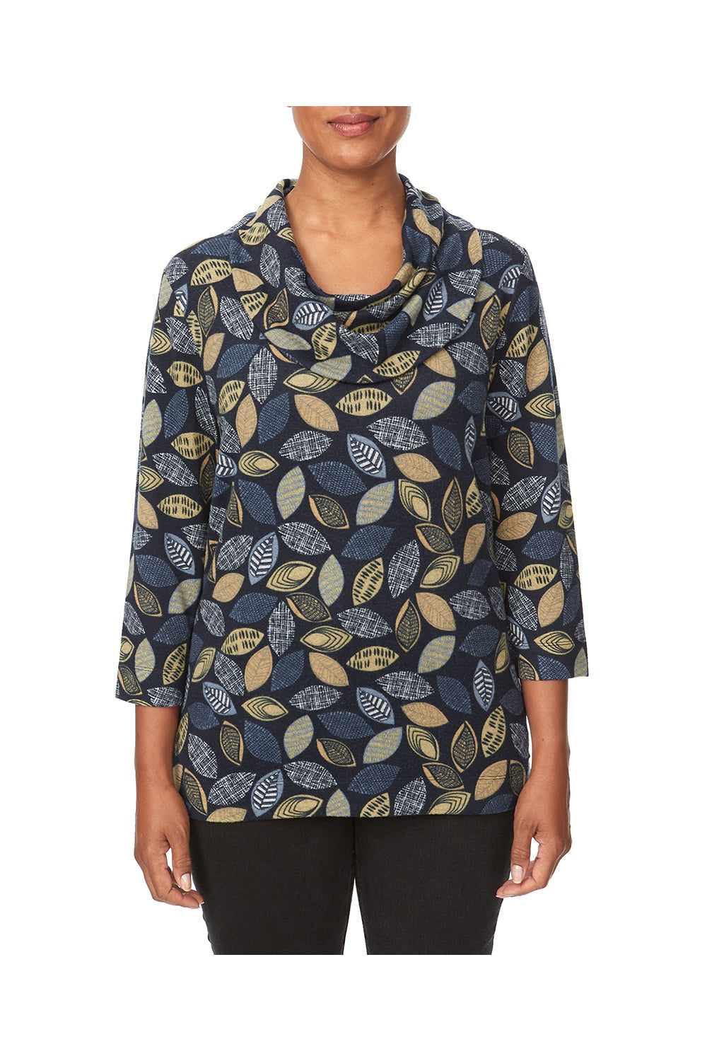 Tigiwear Eco Leaf Cowl Neck Top 4 Shaws Department Stores