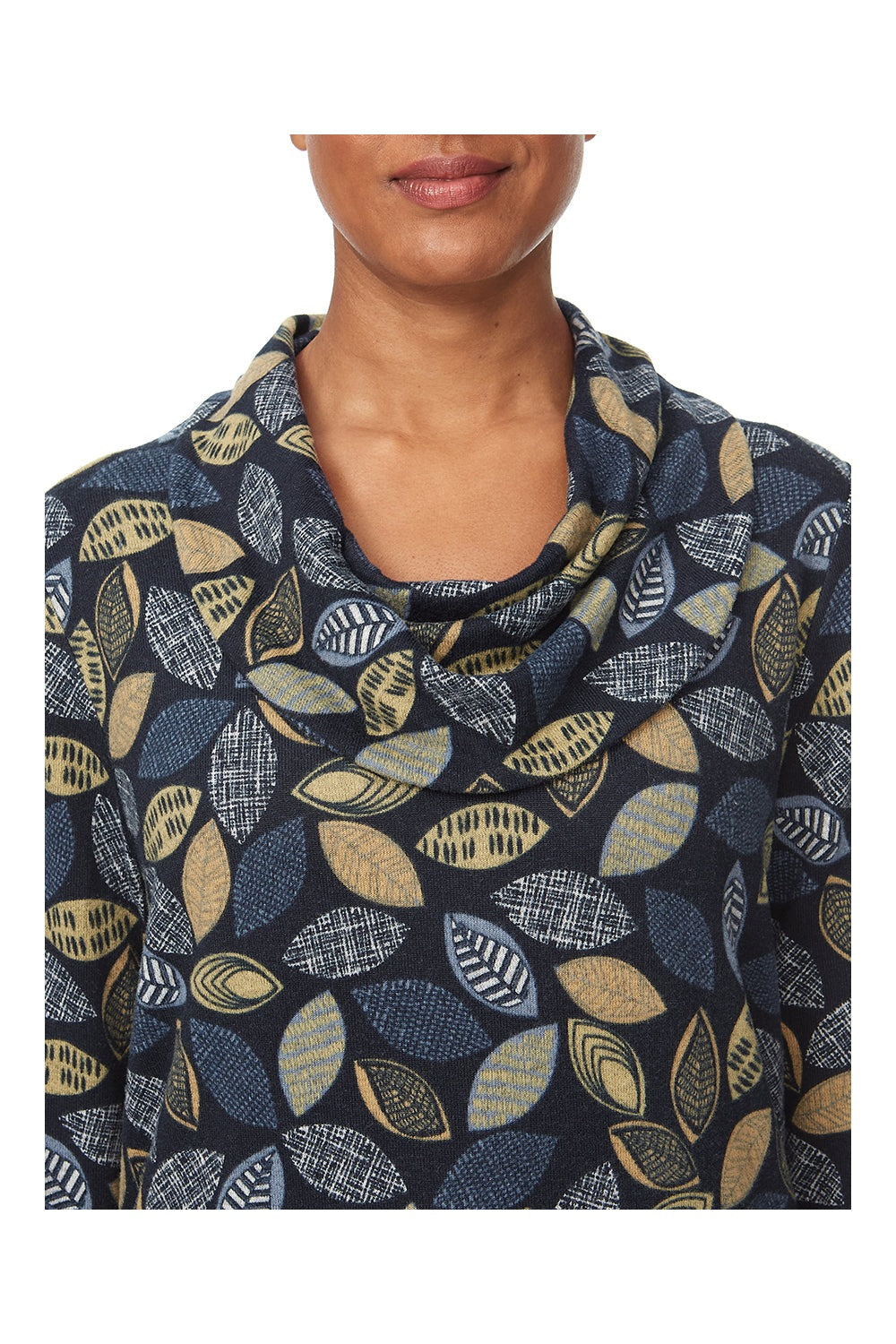 Tigiwear Eco Leaf Cowl Neck Top 2 Shaws Department Stores
