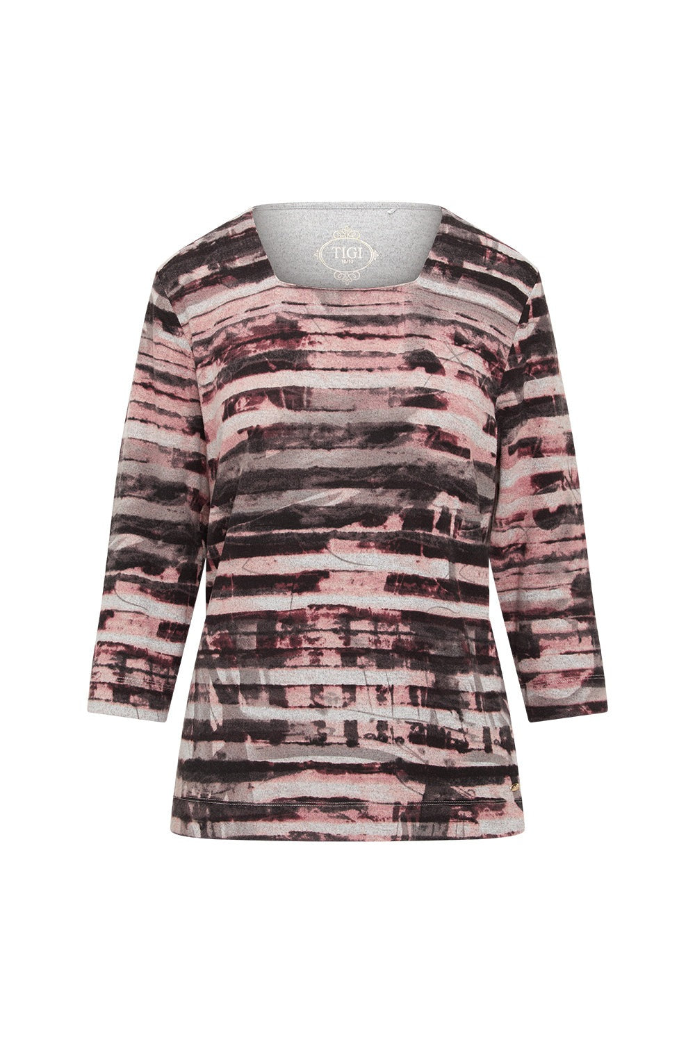 Tigiwear Textured Stripe Square Neck Top 1 Shaws Department Stores
