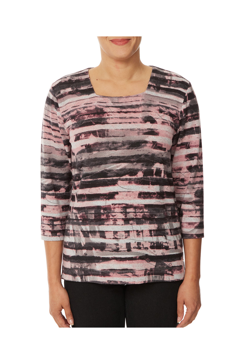 Tigiwear Textured Stripe Square Neck Top 5 Shaws Department Stores