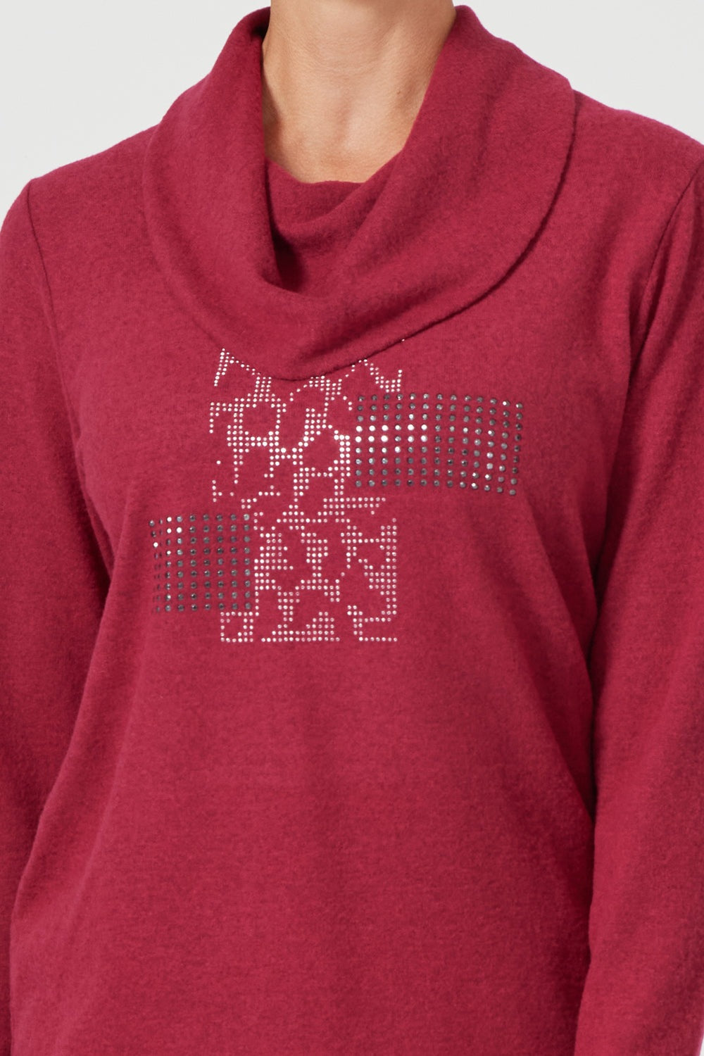 Tigiwear Paisley Placement Cowl Neck Top 1 Shaws Department Stores