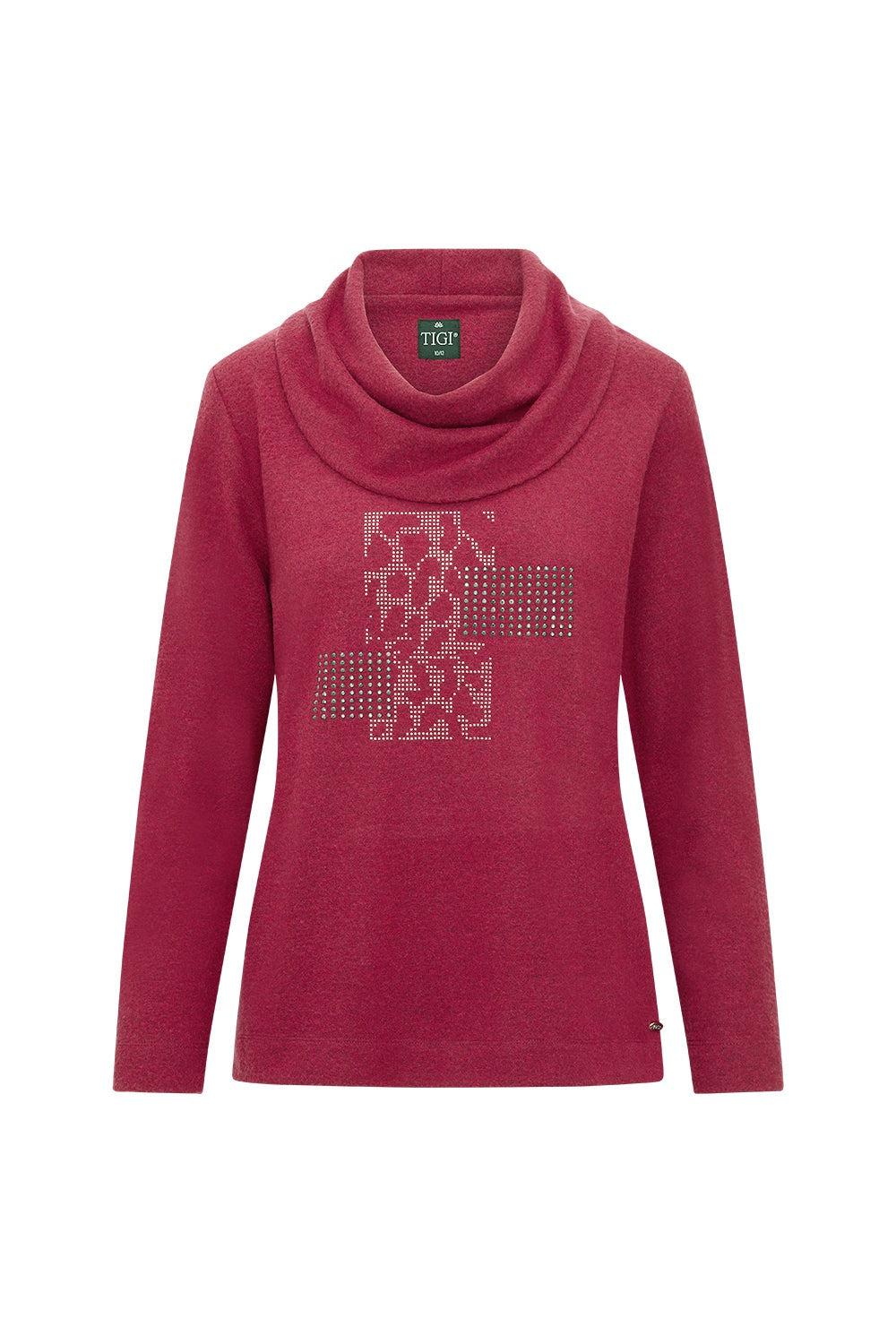 Tigiwear Paisley Placement Cowl Neck Top 5 Shaws Department Stores