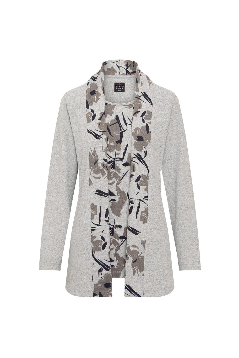 Tigiwear Tonal Floral Mock Cardi Tunic 3 Shaws Department Stores